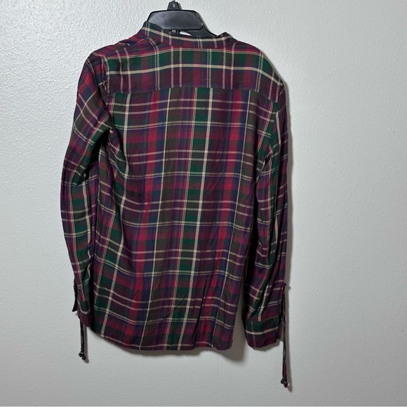Lauren Ralph Lauren Women Plaid Blouse LongSleeve Surplice Hi-low‎ Shirt size XS - Picture 5 of 8